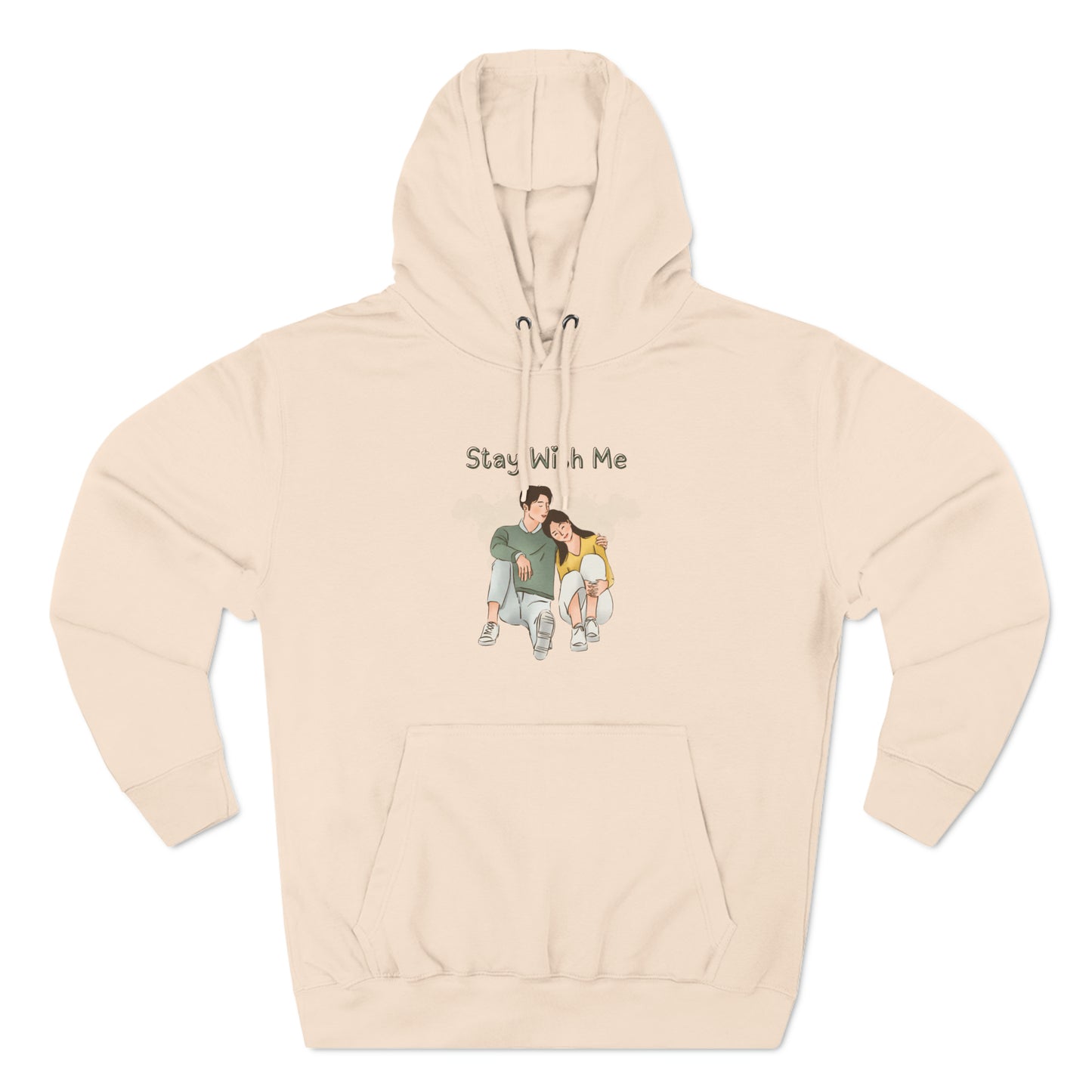 Stay with me Three-Panel Fleece Hoodie