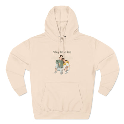 Stay with me Three-Panel Fleece Hoodie