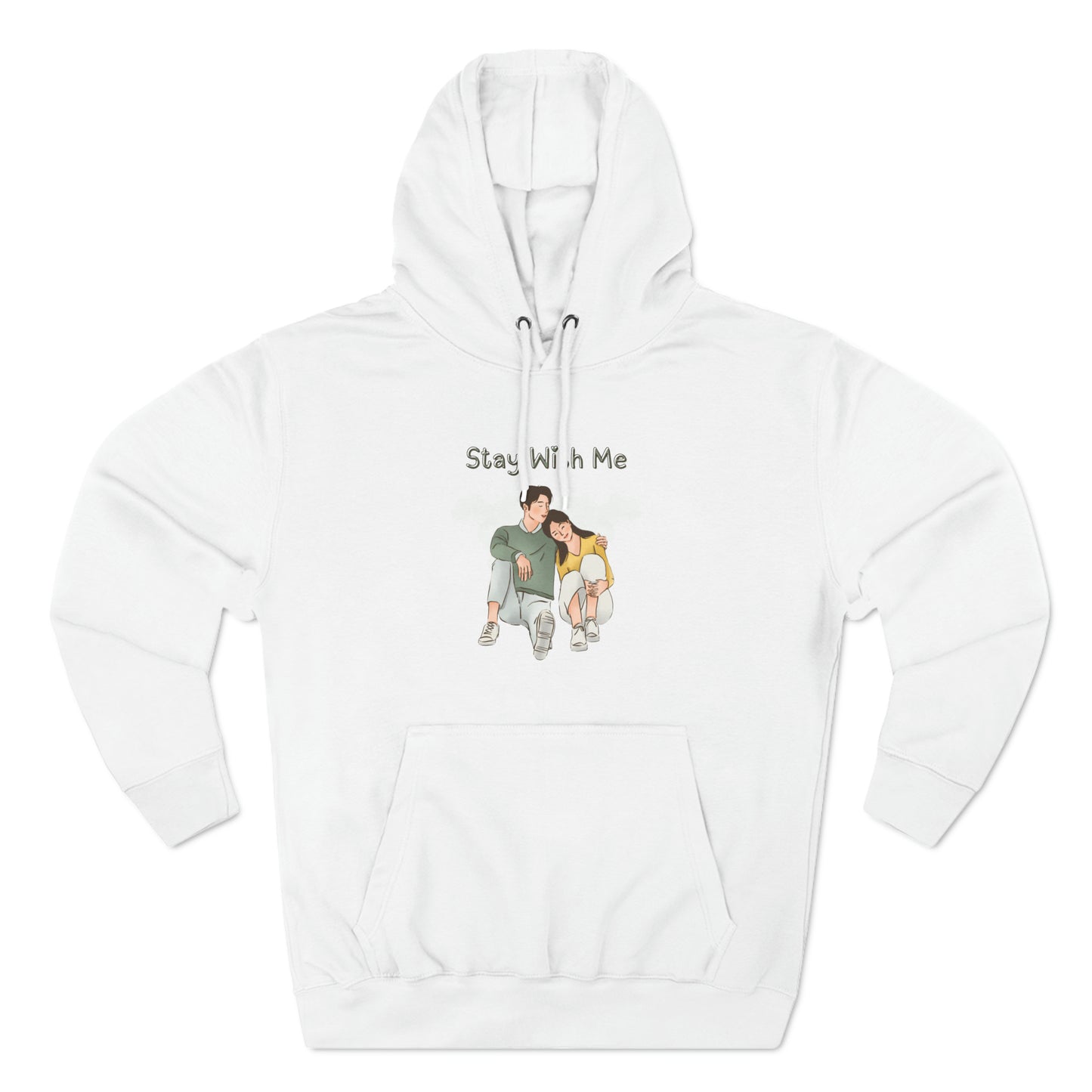 Stay with me Three-Panel Fleece Hoodie