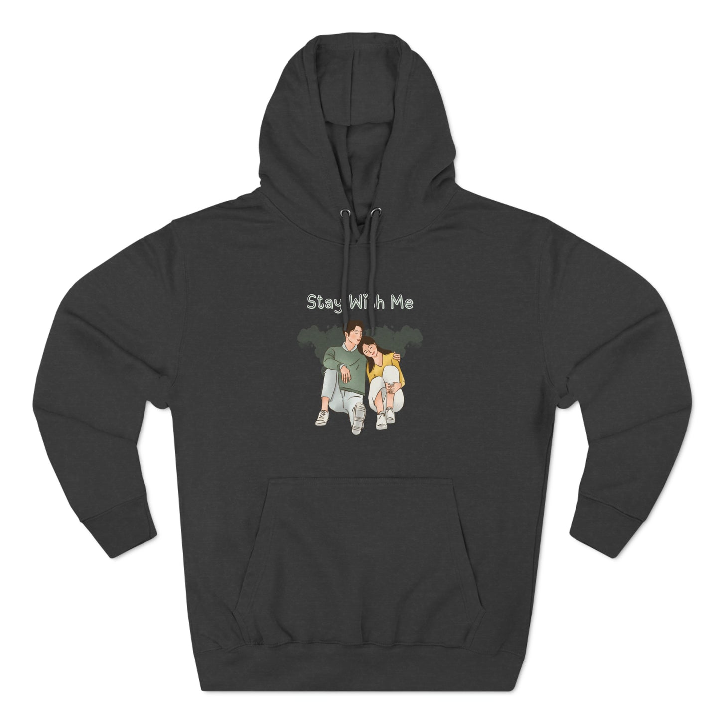 Stay with me Three-Panel Fleece Hoodie