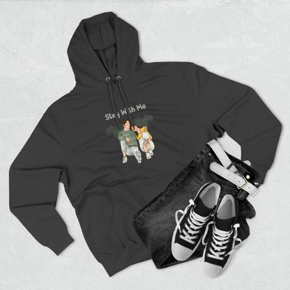 Stay with me Three-Panel Fleece Hoodie