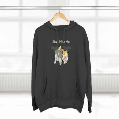 Stay with me Three-Panel Fleece Hoodie