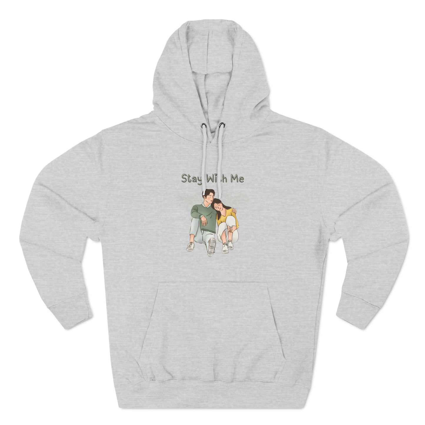 Stay with me Three-Panel Fleece Hoodie